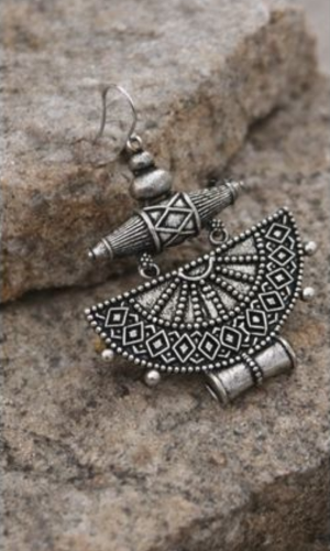 Antique Silver Statement Jhumkas