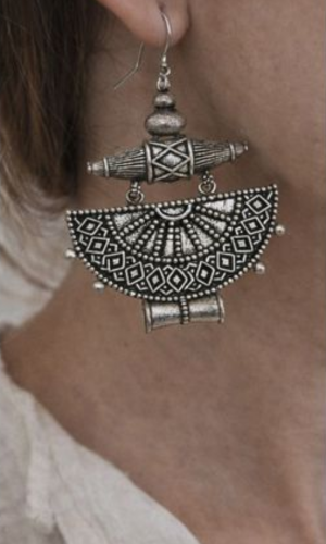 Antique Silver Statement Jhumkas